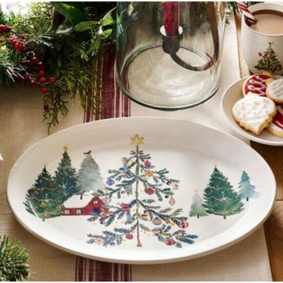 Pottery Barn Christmas In the Country Dinnerware Collection Platter - Picture 1 of 5